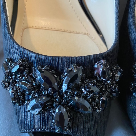 Alex & Marie elegant black heels w black sparkles beautiful shoe worn once - Picture 2 of 6
